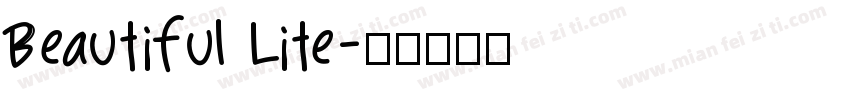 Beautiful Lite字体转换